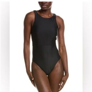 Summersalt Tie Cove One Piece Swimsuit Tie Waist Size 4 Black